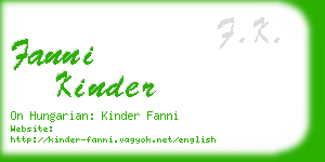 fanni kinder business card